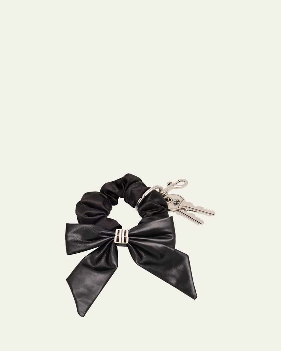 Bow-Embellished Scrunchie Keyring